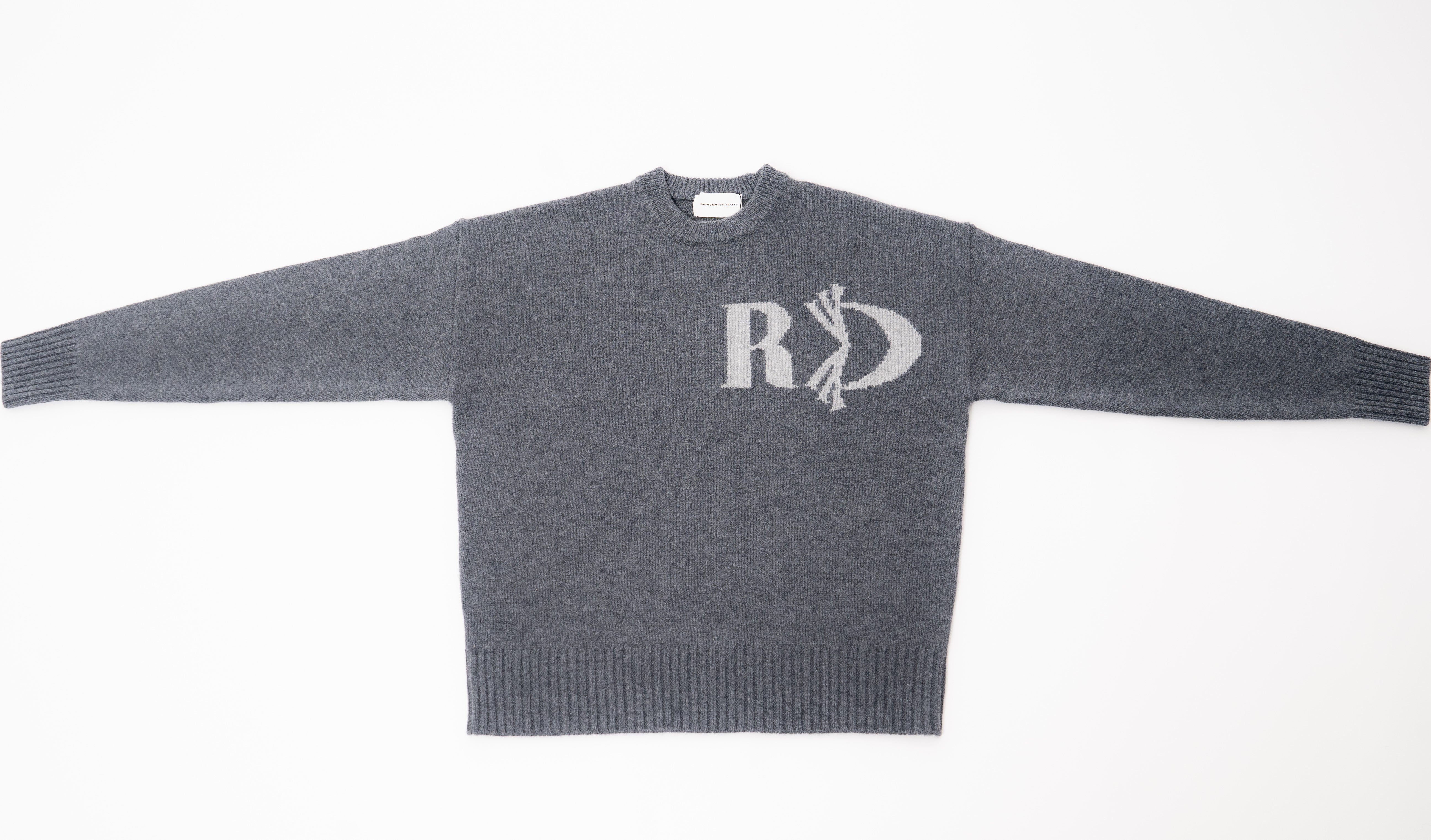 GREY RD WOOL SWEATER