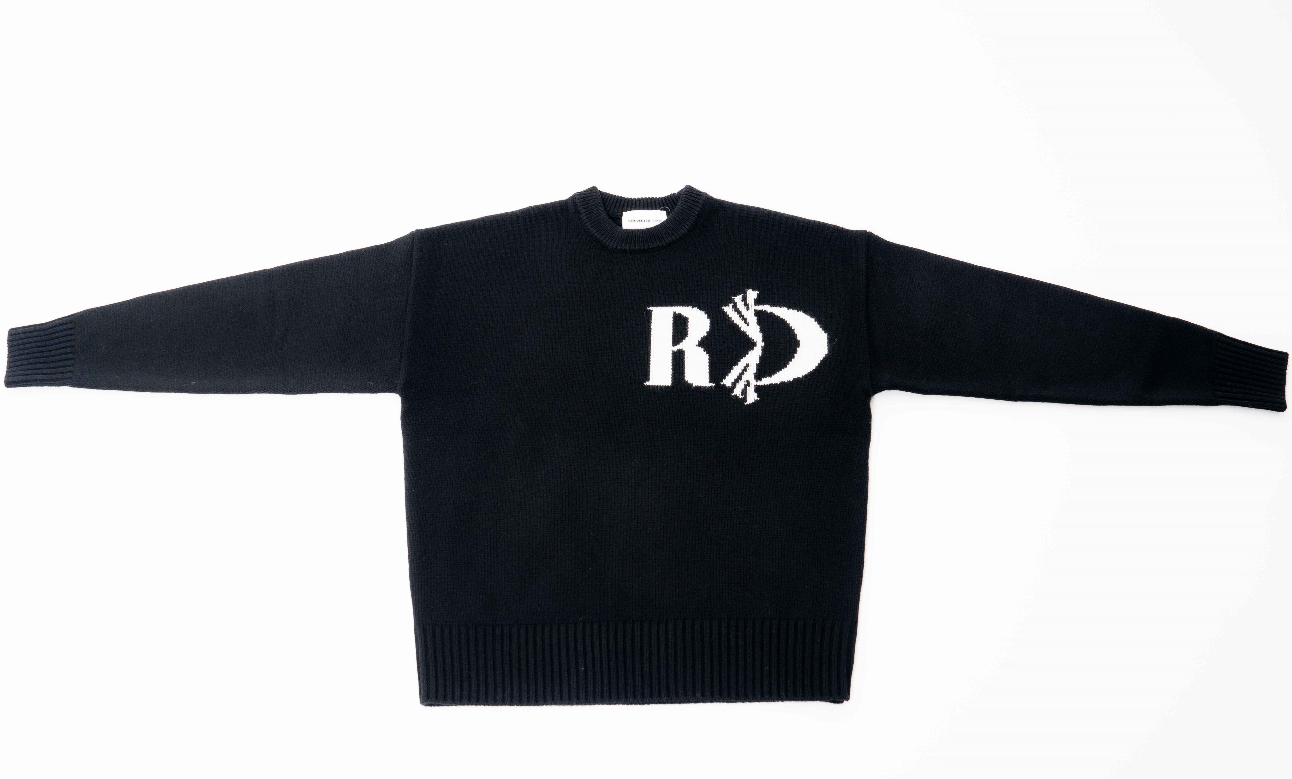 BLACK RD WOOL SWEATER